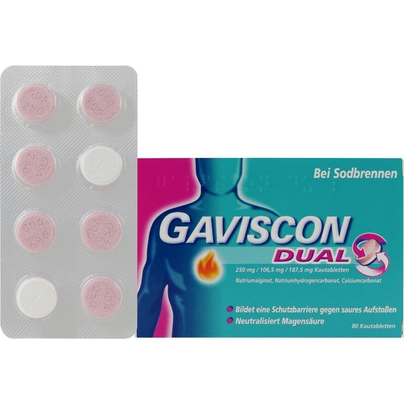 GAVISCON Dual 250mg/106,5mg/187,5mg Kautabletten